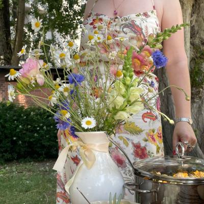 cornflower snapdragon bouquet summer time floral