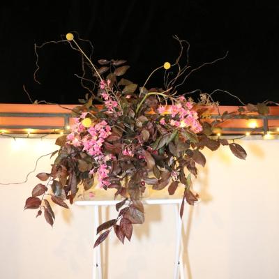 Leaf and chestnut flower bouquet